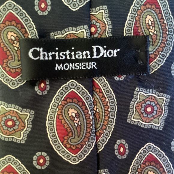 Givenchy + Dior Men’s Vintage Designer Tie Lot of 2, Silk Wedding Classic Luxury - Picture 9 of 11